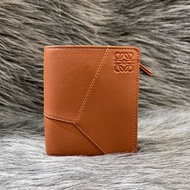 Loewe 焦糖色 咖啡色 Puzzle 短夾 皮夾 錢包 零錢包 中夾