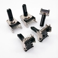 1PCS NOBLE 142 Dual channel Potentiometer Horizontal Variable Resistor 6/7 Pin D-Shaft A10K A20K C10