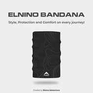 Elnino Multipurpose Headwear Mask Bandana UPF 50+ Anti UV Outdoor Neckwear - Earth Topography