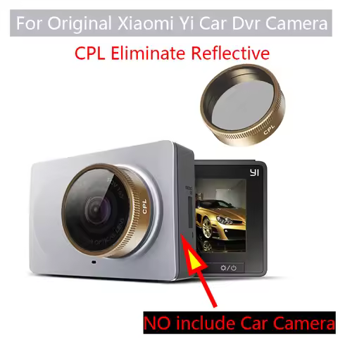 For Xiaomi Yi Car Dvr Camera For CPL Eliminate reflective for Yi Dash Cam gold CPL Polarizing Glas o