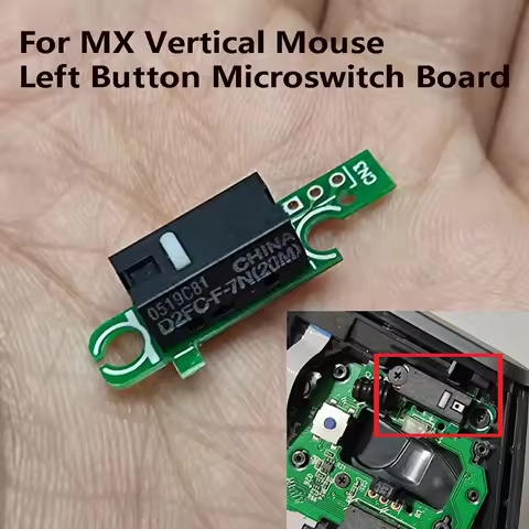 New Left Button Microswitch Board for Logitech MX Vertical Mouse, Micro Switch Motherboard Replaceme