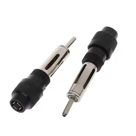 2pcs Plastic Handle Diy Aerial Adapter Socket Male Car Auto Radio Steoro Aerial Antenna Plug Repair 