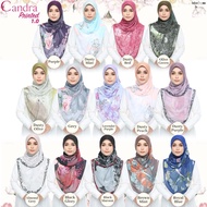 Tudung Bawal Instant Chiffon Awning Scuba Bidang 50 &amp; 55 [CANDRA PRINTED 1.0]