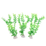 3pcs/set Aquarium Artificial Grass Plastic Underwater Grass Plants Green Plant for Fish Tank Aquariu