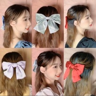 [Ready Stock]Big Ribbon Colorful Cute Hair clip Rambut ribbon Hair Clip Accessory
