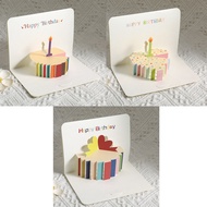 3D cake-shaped birthday greeting card - many designs