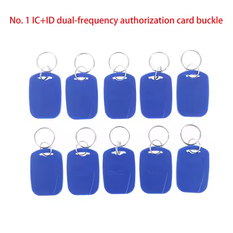 New 5/10Pc 2 In 1 Dual Chip Frequency RFID Keyfob ID 125KHz T5577 +IC 13.56MHz UID Rewritable Replic