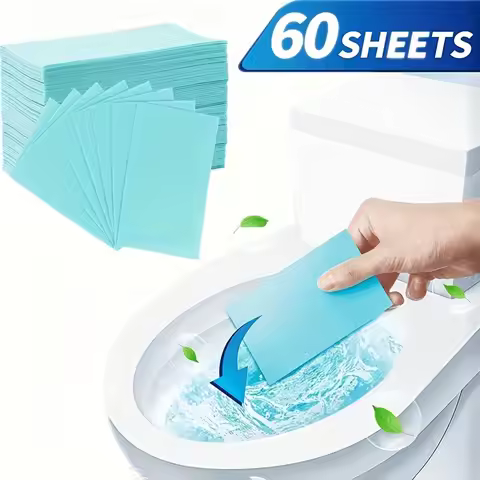 60PC Floor Cleaner Water-soluble Tablet Cleaner Bathroom Cleaner Floor Cleaning Sheet Toilet Deodora