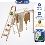Smart Folding Ladder with Drying Rack GOTEK TX-200 Solid Aluminum Alloy Frame, Versatile and Conveni