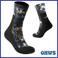 [ONWS] Tauch Socken Tarnung Gummi Rutsch Fests Ocken Warme Wasserdichte Schnell Tauchsocken-☆ ชุด