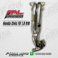 FAL Presicion Honda Civic FD 1.8 R18 Catless Downpipe (Header) Stainless Steel