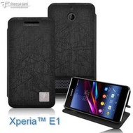 UNIPRO【SY030】Metal-Slim SONY Xperia E1 D2005 超薄0.88mm 髮絲紋超薄型立架式側掀皮套