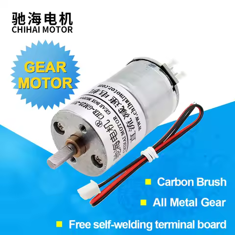 CHR-GM25-310 Electric Small Motor Carbon Brush 25mm Dc 6v 1250rpm Miniature Reduction DC Gear Motor 