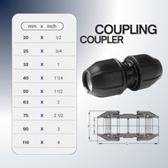 HDPE Coupler 33.5 inch / Straight HDPE socket 90mm