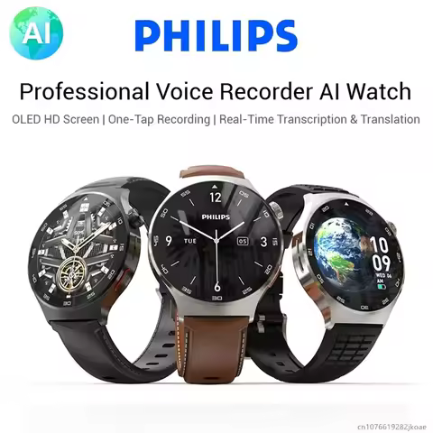 New Philips AI Watch VTR5206 Recording Pen Compact Portable Conference Voice to Text to Translate Me