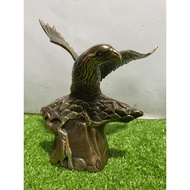 Bronze standing eagle statue