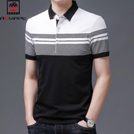 Men Polo Shirt Short-Sleeved t-Shirt Lapel Polo Business Polo Summer Men's Polo Shirt Shirt Men Fashion Men's Striped Polo Top Men