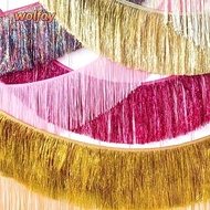 YOLANDA Foil Fringe Garland, Foil Shiny Metallic Tinsel Fringe Garland,  Lightweight Self Adhesive B