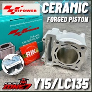 TERBARU GEN-2 HI POWER RACING BLOCK LC135/Y15 Ceramic Block /Forged Piston FJN/ 57 60 63 65 68 70mm/