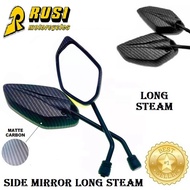RUSI Korak 110 | Motorcycle Side Mirror Long Steam | Black Carbon | Accessories | COD