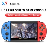 X7 4.3inch Handheld Game Console IPS Screen Game Player HD Game Console Built-in 5000+ Games For GBA