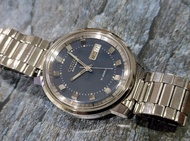 นาฬิกา citizen automatic หน้าน้ำเงิน สภาพสวยๆ ร่นเก่า ปี 1970s. ใช้งานปกติ