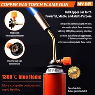 Full Copper Butane Gas Torch Flame Gun Welding Gas Torch BBQ Camping Gas Torch Butane Gas Torch