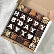 Terlaris Skat Brownies Custom Tulisan Birthday / Ulang Tahun (Baca