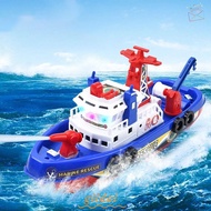 GILDAI Electric Ship Toy, Flashing Light Automatic Steering Cruise Ship Toy,  Realistic LED Light So