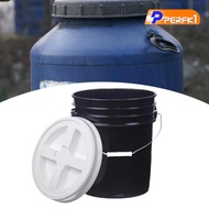 [Perfk1] 20L Bucket Pail Heavy Duty Airtight Utility Pail Portable Storage Container