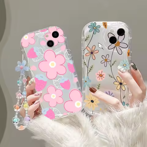 Flower Pearl Chain Case For Huawei Honor 400 200 90 Lite 300 Pro X9D X7D X9B X8C X8A X8B X7B X6A X6C