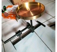 loyang leker kue bahan kuningan Plus alat putar Leker bahan kuningan