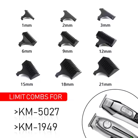 For Kemei KM-5027 1949 5098 9163 5021 Etc. Hair Trimmer Limit Comb Universal Black Guards Hairdresse