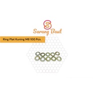 100 Pcs Yellow M8 Plate Washer Plate 8x17 8mm 8mm Bolt 12