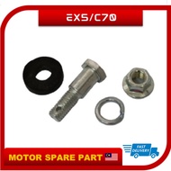 HONDA EX5 / C70 REAR HUB PANEL SCREW SET BUYUNG BELAKANG SKRU GETAH RUBBER BUSH EX5DREAM DREAM EX5-D
