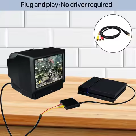Video Audio Converter Adapter Cable HDMI-compatible To AV Audio Video Cable HDMI-compatible To 3RCA