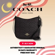 【READY STOCK】COACH women's bag messenger bag shoulder messenger bag Ellie classic old flower CZ177 I