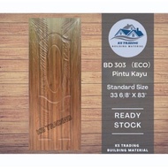 BD 303（ECO) SOLID WOODEN DOOR/ PINTU KAYU WHITE PRIME DOOR