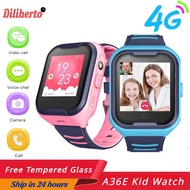 （Free Tempered Glass）Diliberto A36E 4G Kids Smart Watch Child GPS Tracker Child smartwatch Voice call