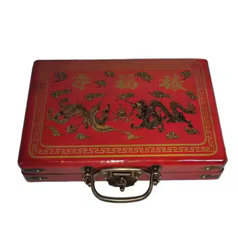 Chinese Mahjong Game Set Tabletop Games Family Mahjong Game Portable Adults Gifts Board Game Mahjong