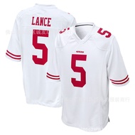NFL Football Jersey 49ers Trey Lance White 5