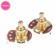 Cheesenm 1Pcs Guitar Potentiometer Pot Low Torque And Low Noise Smooth Feel Brass Shaft A500K A250K 