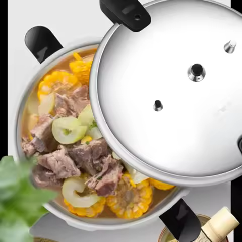 1PC High Pressure Thickening Pressure Cooker Large Capacity Commercial Pressure Cooker Gas Induction