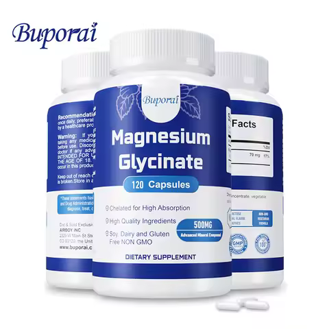 Magnesium Glycinate - Stress, Muscle, Sleep, Joints, Bones, Immune and Cardiovascular Health, Anxiet