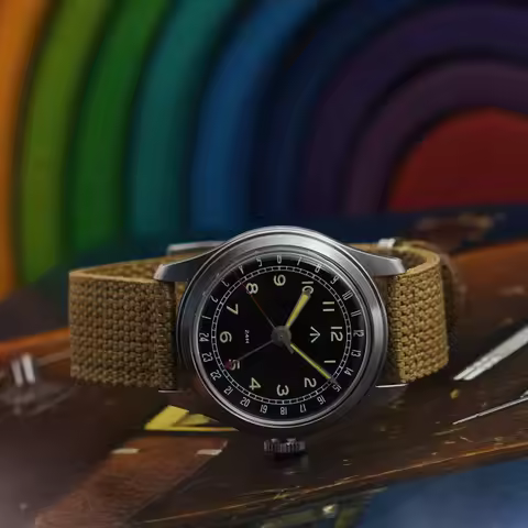 Merkur Retro Watch 50m Skin Diver Watch Vintage 24H Automatic Mechanical Watch 38mm Luminous Waterpr