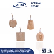 FATRO SHAPE LAMP COVER HOUSING LAMP/ SQUARE/ (BROKEN) 6-SQUARE/ (NATURAL) GLASS/ BOTTLE/ E27/ H58/