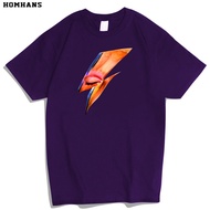 HOM HANS | David Bowie Rock Music Band T-Shirt Cotton Loose Fit & Breathable