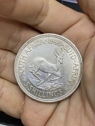 👍28.2g💯80%silver✅1949年南非富格林5先令銀幣
