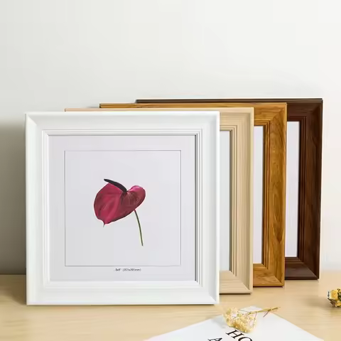 American Square Picture Frame - 7x7, 8x8, 10x10, 12x12 Tabletop and Wall Hanging Display Frame Photo