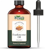 Organic Zing Frankincense Essential Oil Pure &amp; Natural for Skin, Face, Hair Care &amp; Aroma - 118ml
